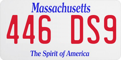 MA license plate 446DS9
