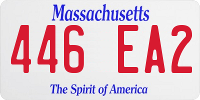 MA license plate 446EA2