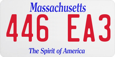 MA license plate 446EA3