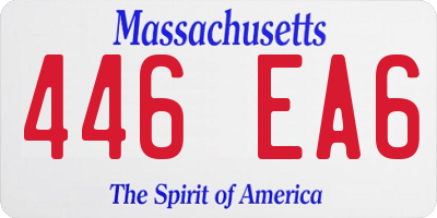 MA license plate 446EA6