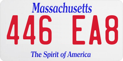 MA license plate 446EA8