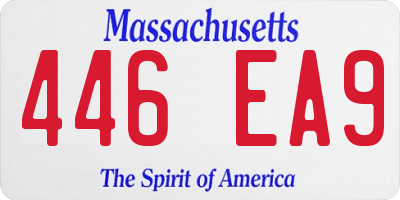 MA license plate 446EA9