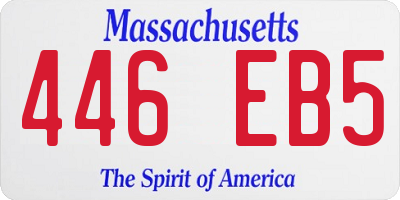 MA license plate 446EB5
