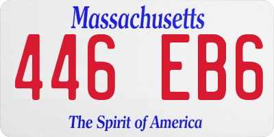 MA license plate 446EB6
