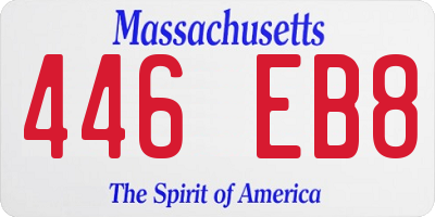 MA license plate 446EB8