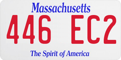 MA license plate 446EC2