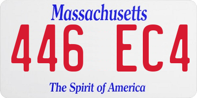 MA license plate 446EC4