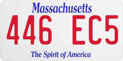 MA license plate 446EC5