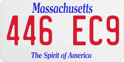 MA license plate 446EC9