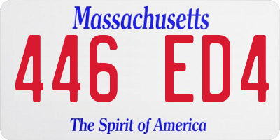 MA license plate 446ED4
