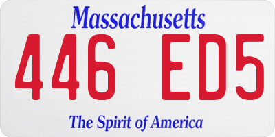 MA license plate 446ED5
