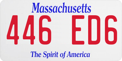 MA license plate 446ED6