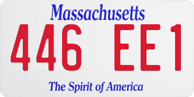 MA license plate 446EE1