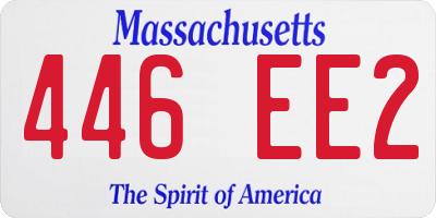 MA license plate 446EE2