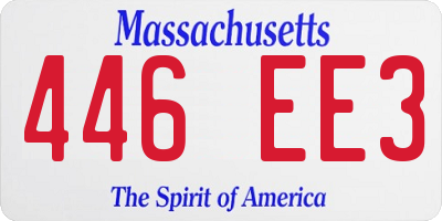 MA license plate 446EE3
