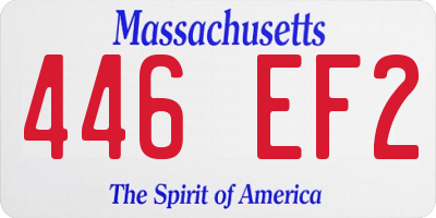 MA license plate 446EF2