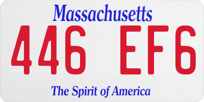 MA license plate 446EF6