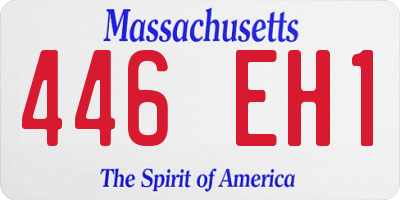 MA license plate 446EH1