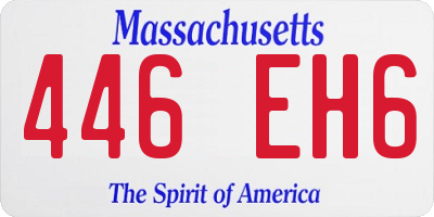 MA license plate 446EH6