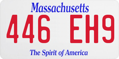 MA license plate 446EH9