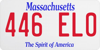 MA license plate 446EL0