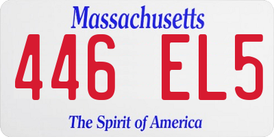 MA license plate 446EL5