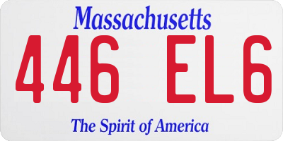 MA license plate 446EL6