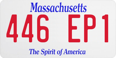 MA license plate 446EP1