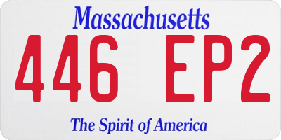 MA license plate 446EP2