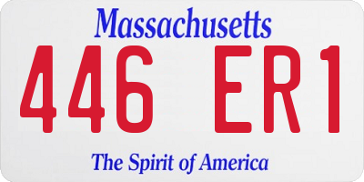 MA license plate 446ER1