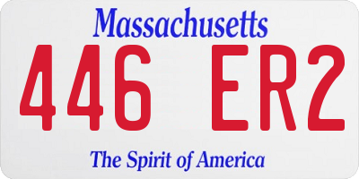 MA license plate 446ER2