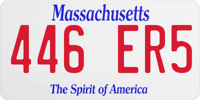 MA license plate 446ER5