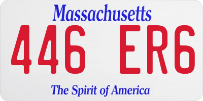MA license plate 446ER6