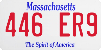 MA license plate 446ER9