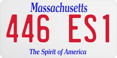 MA license plate 446ES1