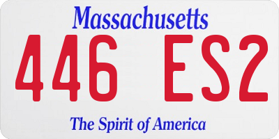 MA license plate 446ES2