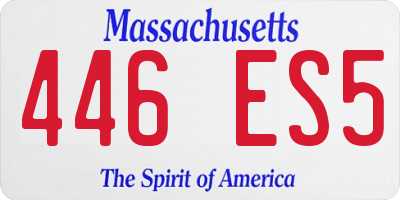 MA license plate 446ES5