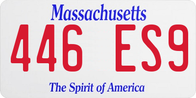 MA license plate 446ES9