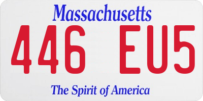MA license plate 446EU5