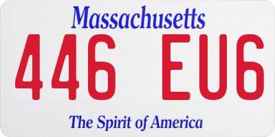 MA license plate 446EU6