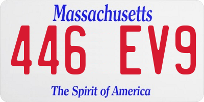 MA license plate 446EV9