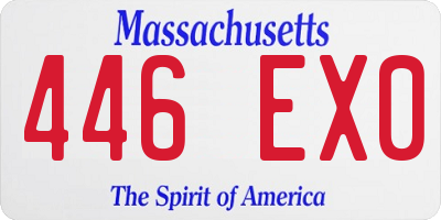 MA license plate 446EX0