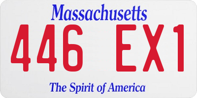 MA license plate 446EX1