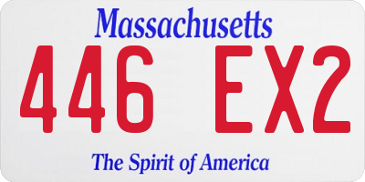 MA license plate 446EX2