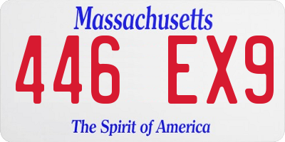 MA license plate 446EX9