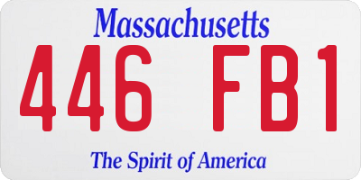 MA license plate 446FB1