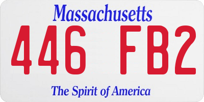 MA license plate 446FB2