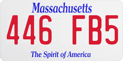 MA license plate 446FB5