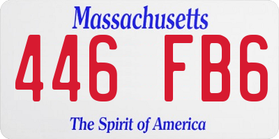 MA license plate 446FB6