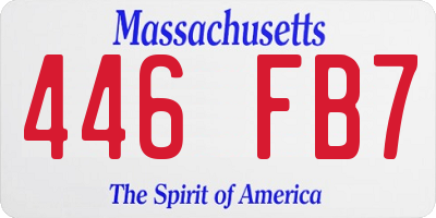 MA license plate 446FB7